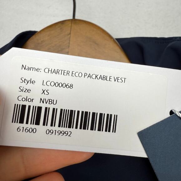 Georgia Tech University Vest Women's XS Blue Embroidered Hooded Rain Tech NEW - Picture 5 of 8